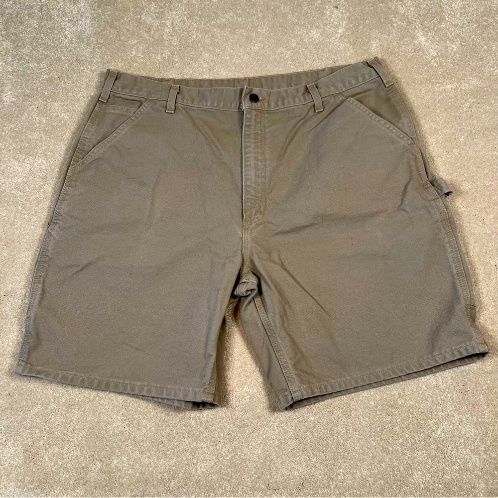 Carhartt Shorts Tan Thick Carpenter 100%‎ Cotton Men's 40